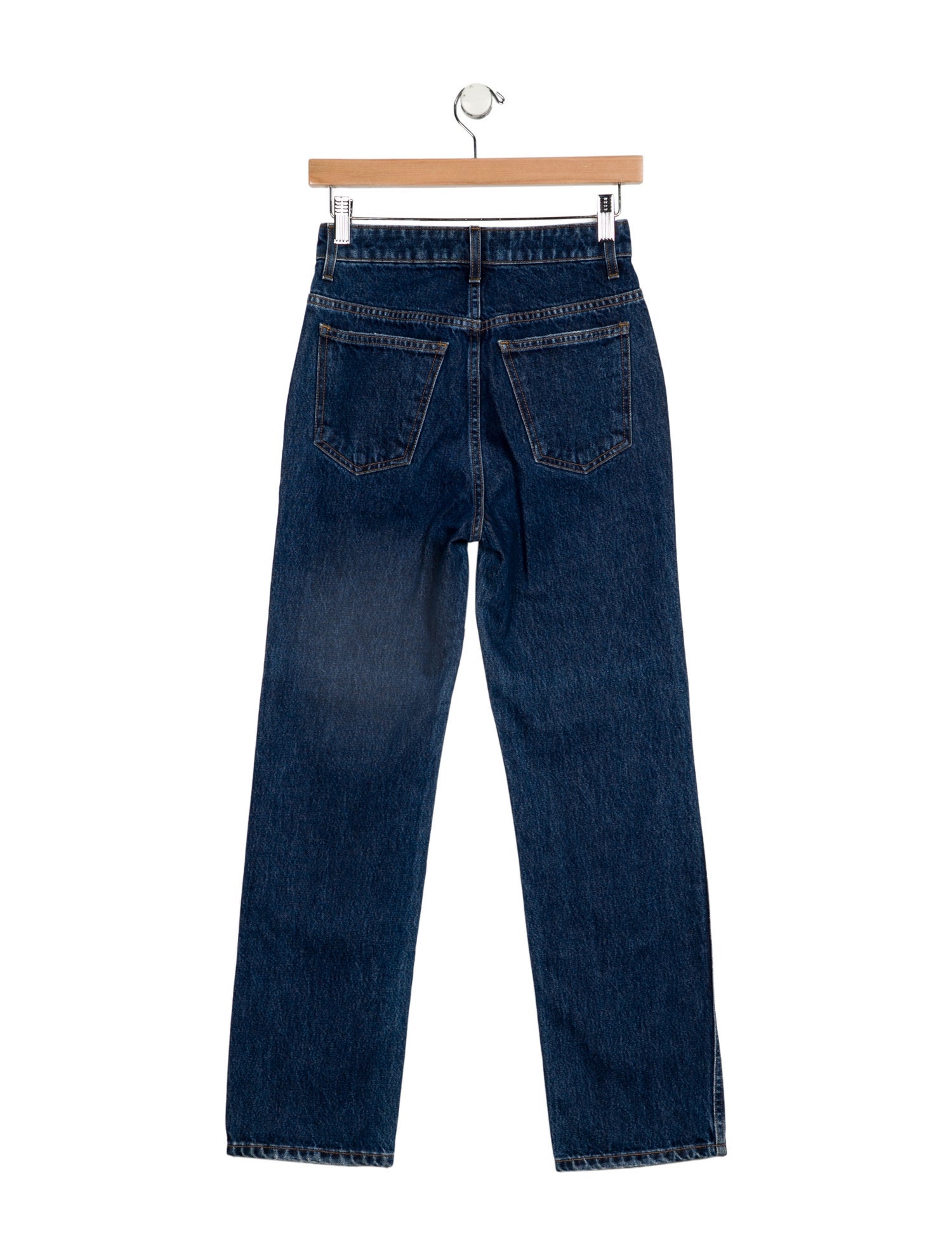Khaite High-Rise Straight Leg Jeans