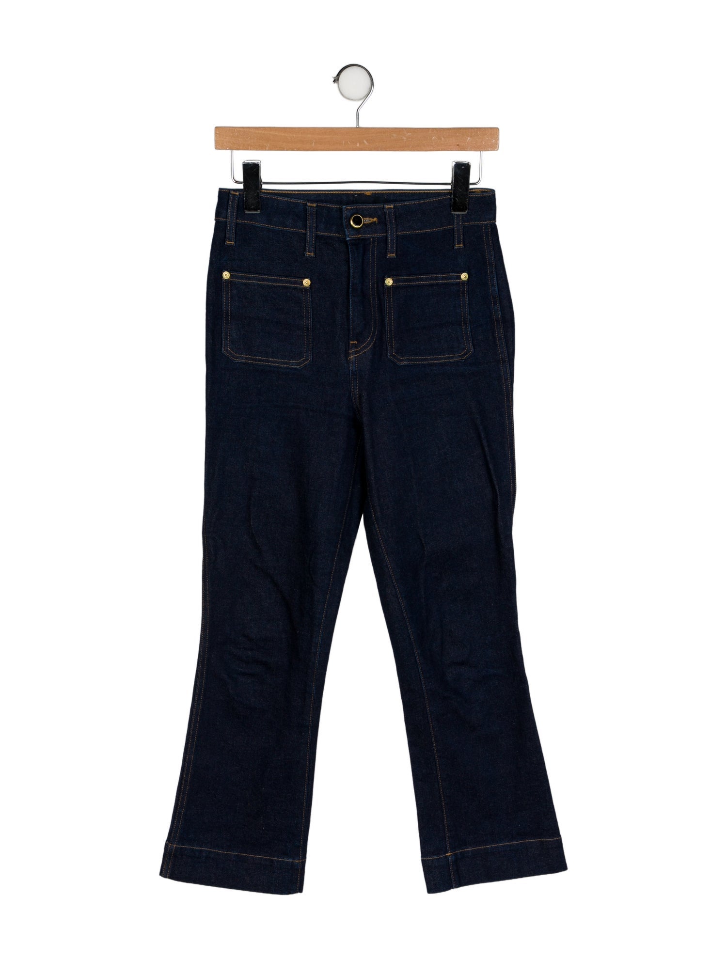 Khaite High-Rise Straight Leg Jeans
