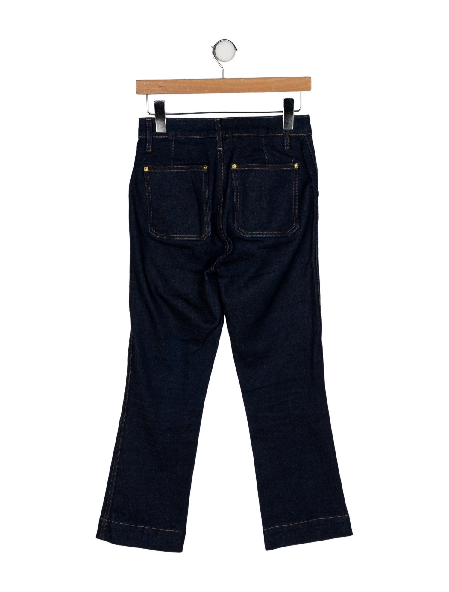 Khaite High-Rise Straight Leg Jeans