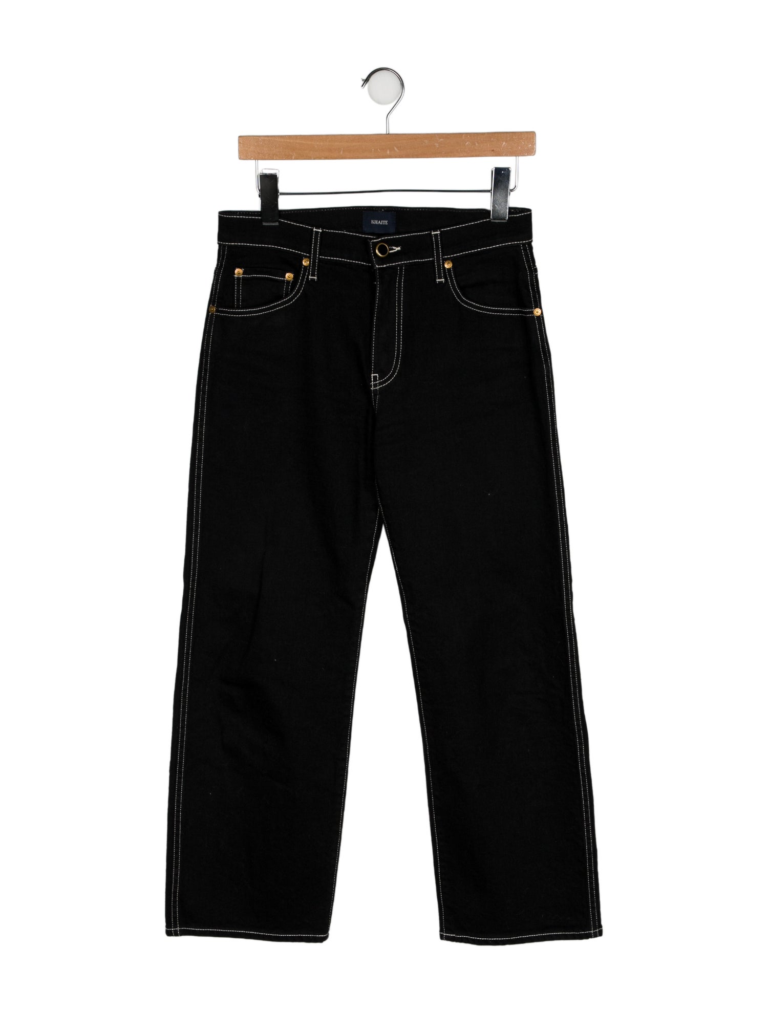 Khaite Mid-Rise Wide Leg Jeans