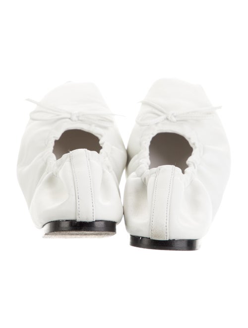 Khaite Leather Bow Accents Ballet Flats