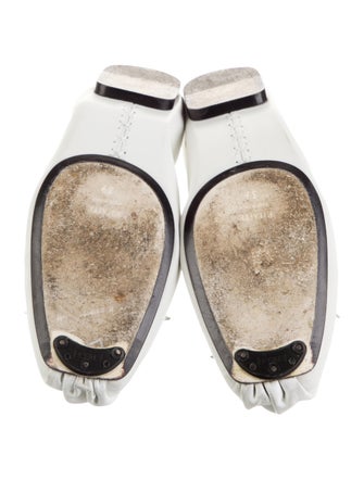 Khaite Leather Bow Accents Ballet Flats