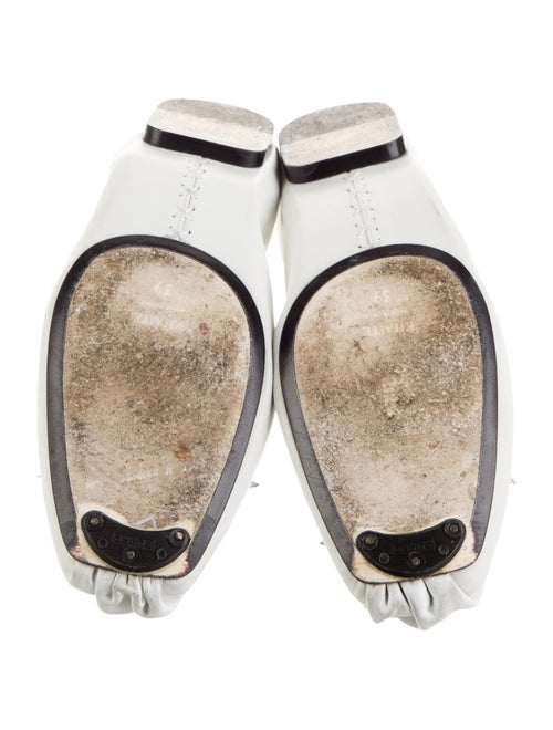 Khaite Leather Bow Accents Ballet Flats
