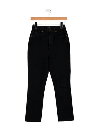 Khaite High-Rise Straight Leg Jeans
