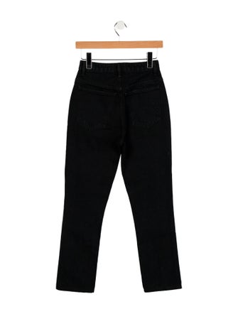 Khaite High-Rise Straight Leg Jeans