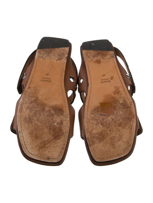 Khaite Leather Studded Accents Gladiator Sandals