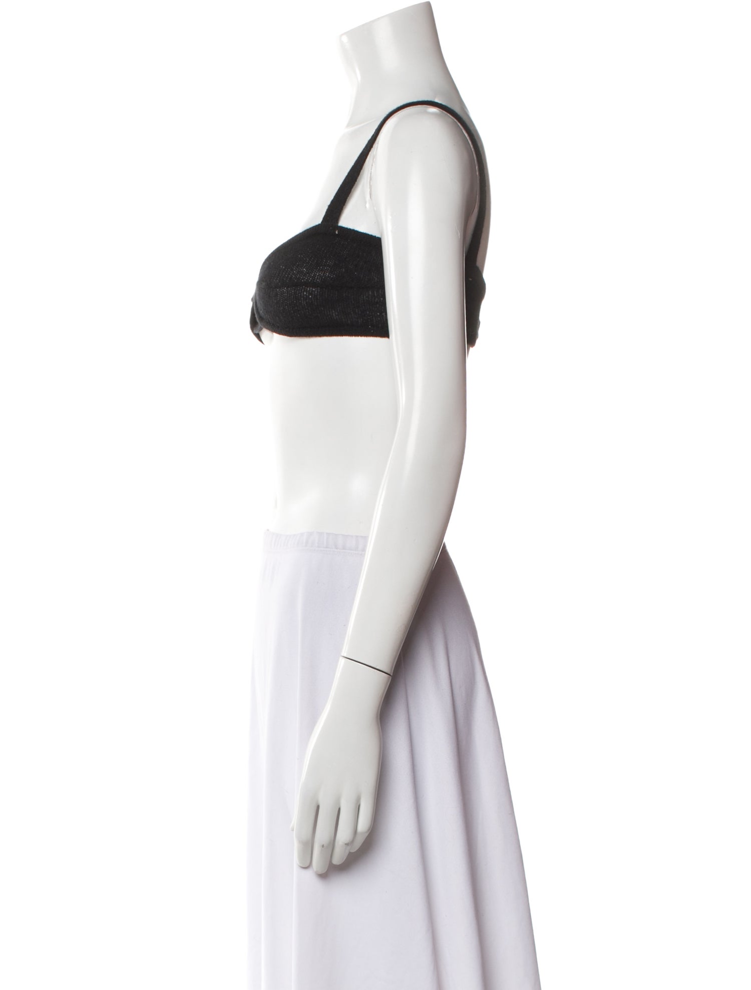 Khaite Cashmere Square Neckline Crop Top