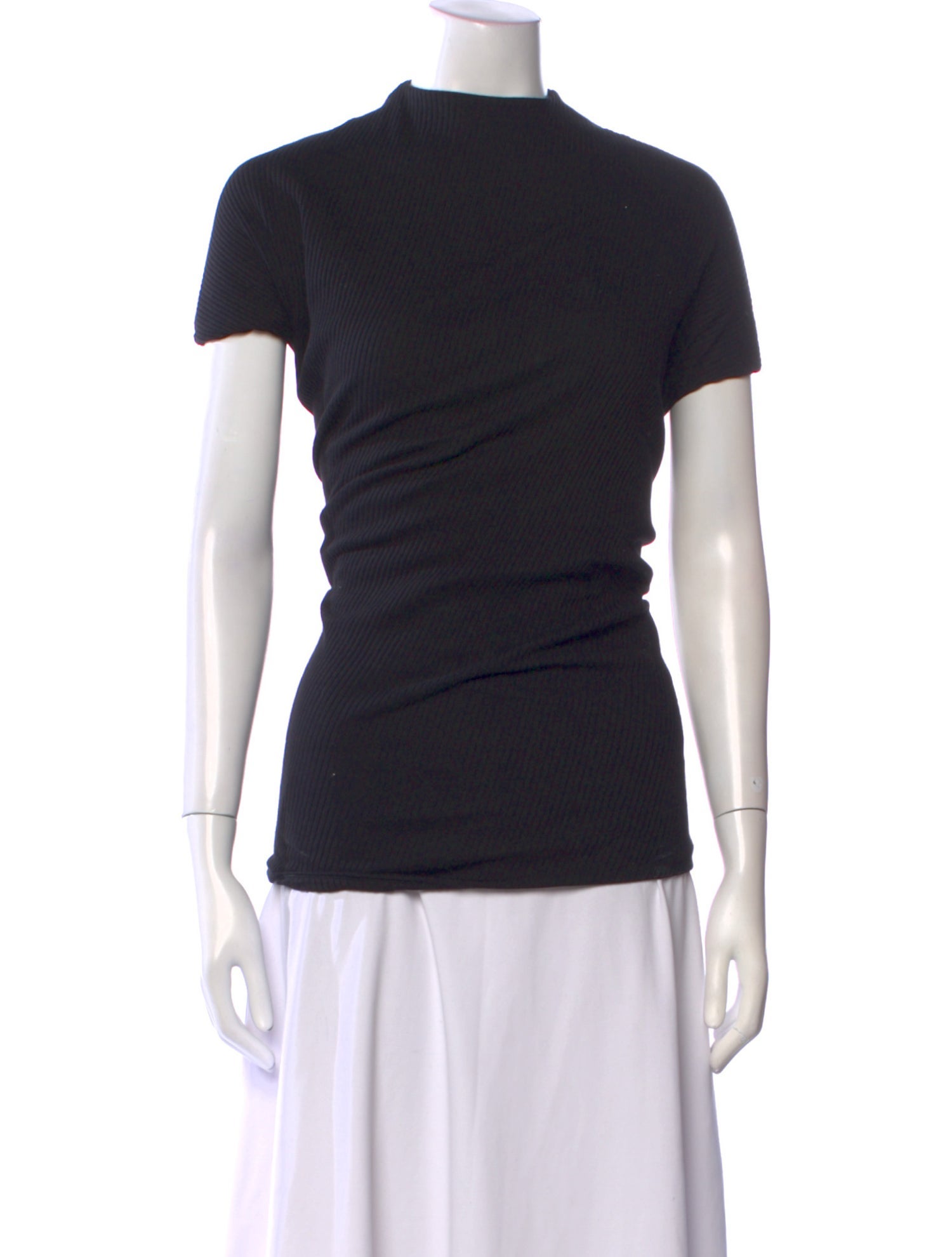 Khaite Mock Neck Short Sleeve Top