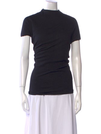 Khaite Mock Neck Short Sleeve Top