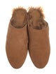 Khaite Suede Fur Trim Mules