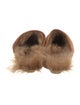 Khaite Suede Fur Trim Mules