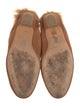 Khaite Suede Fur Trim Mules