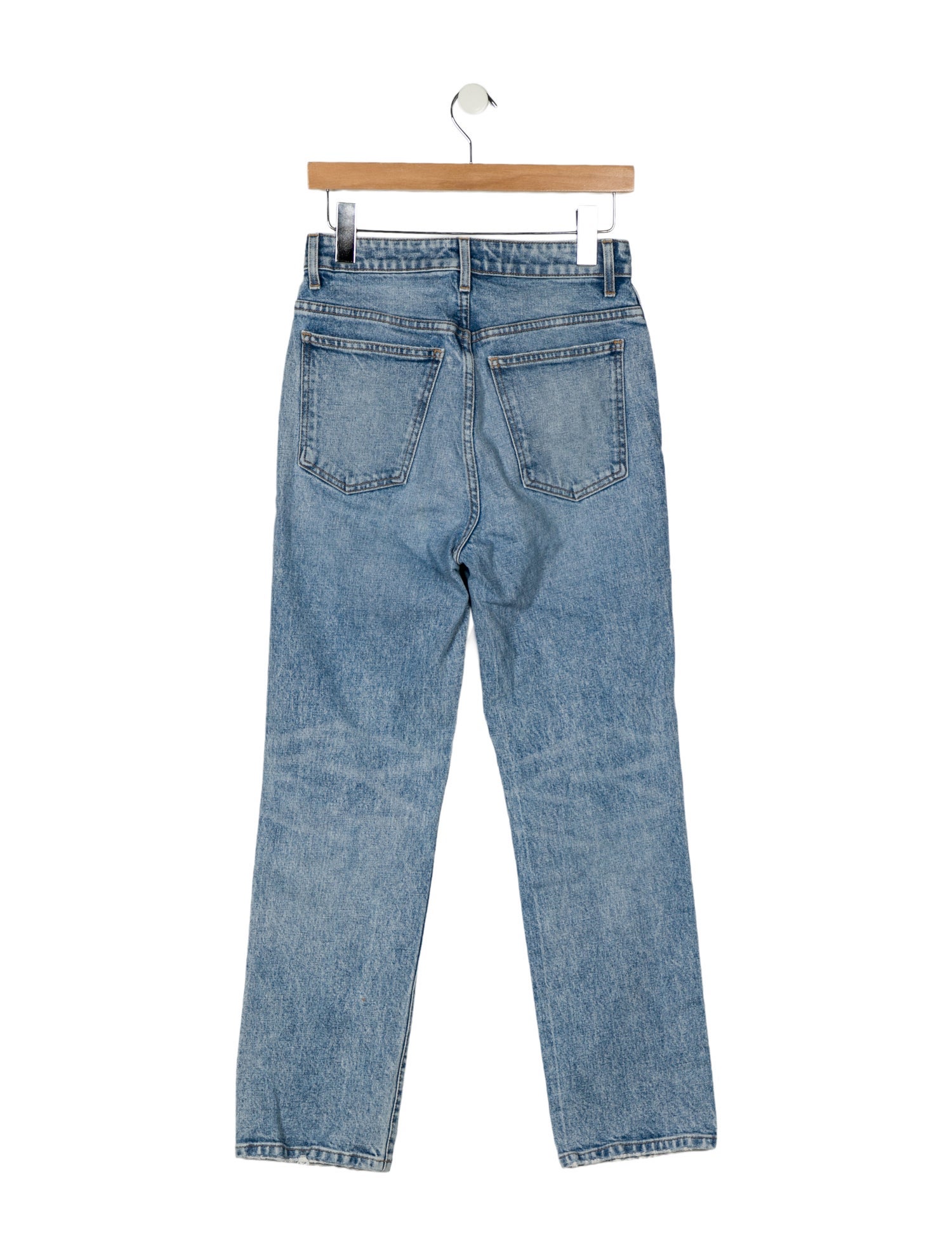 Khaite High-Rise Straight Leg Jeans