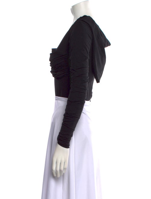 Khaite Cowl Neck Long Sleeve Crop Top