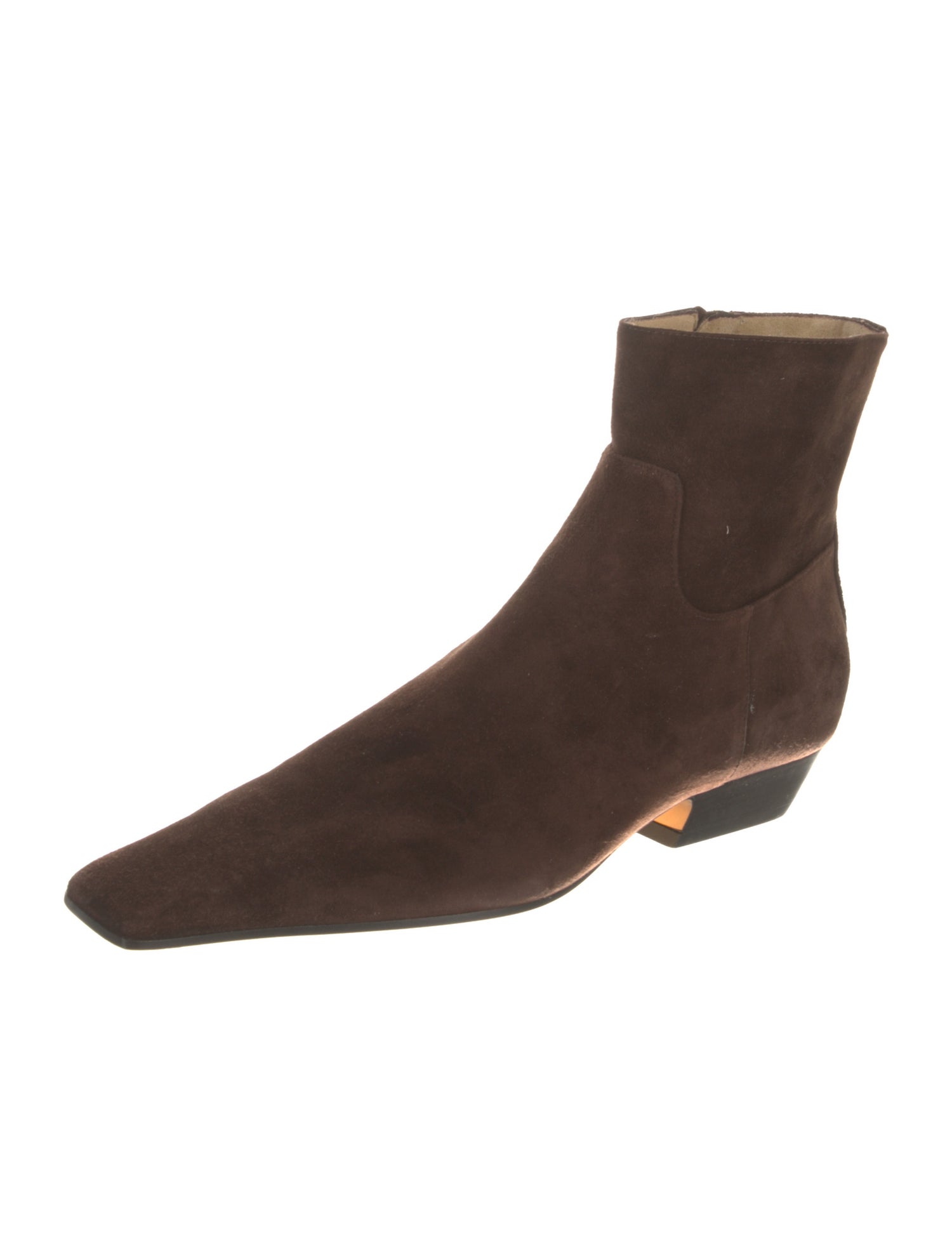 Khaite Suede Colorblock Pattern Boots