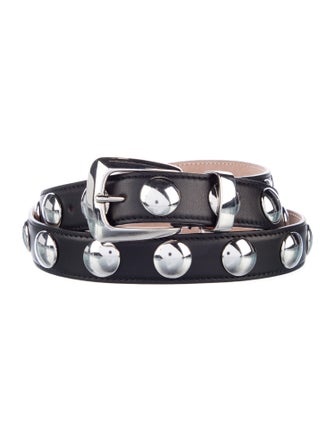 Khaite Leather Studded Accents Belt