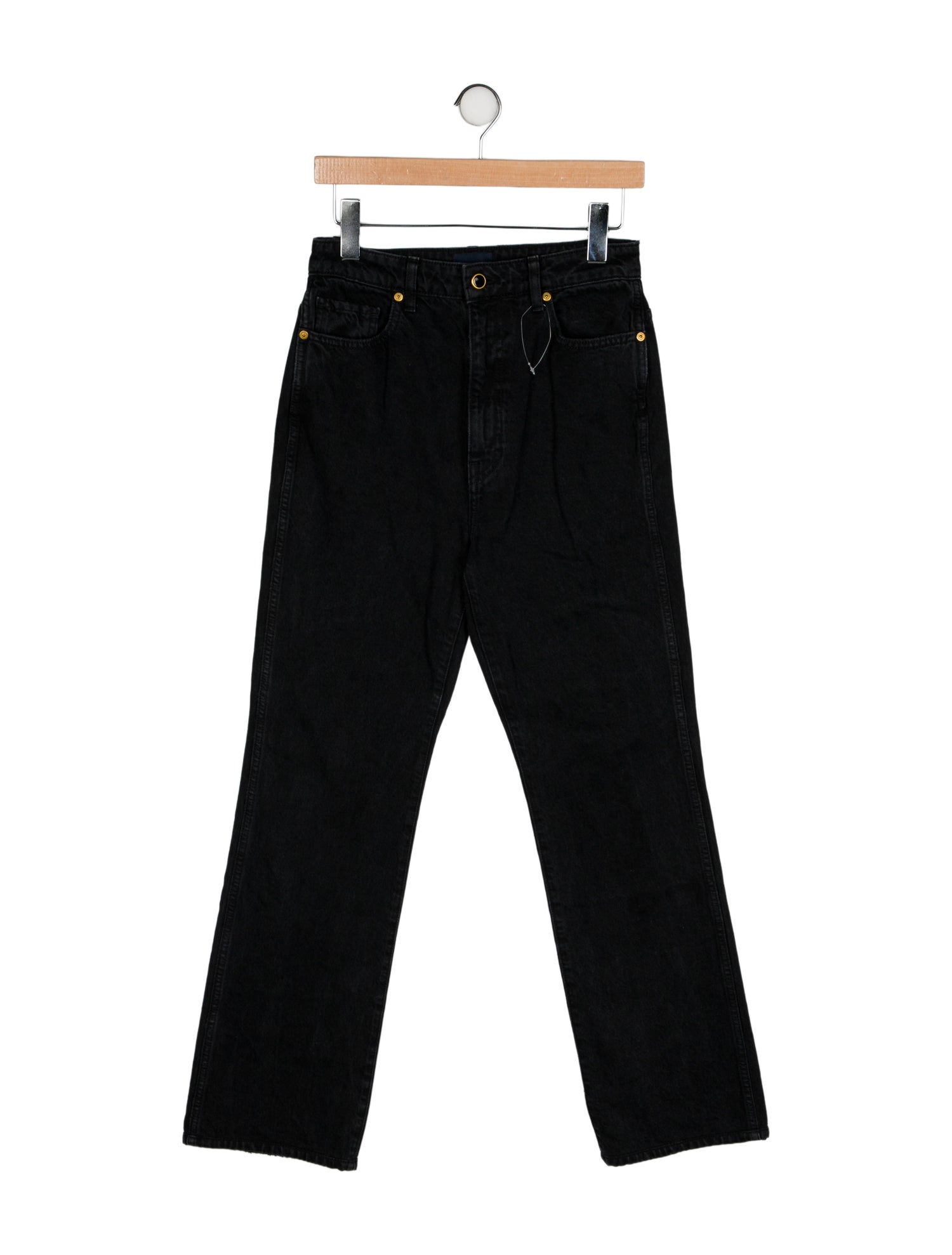 Khaite High-Rise Straight Leg Jeans