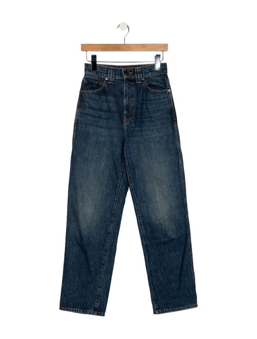 Khaite High-Rise Straight Leg Jeans