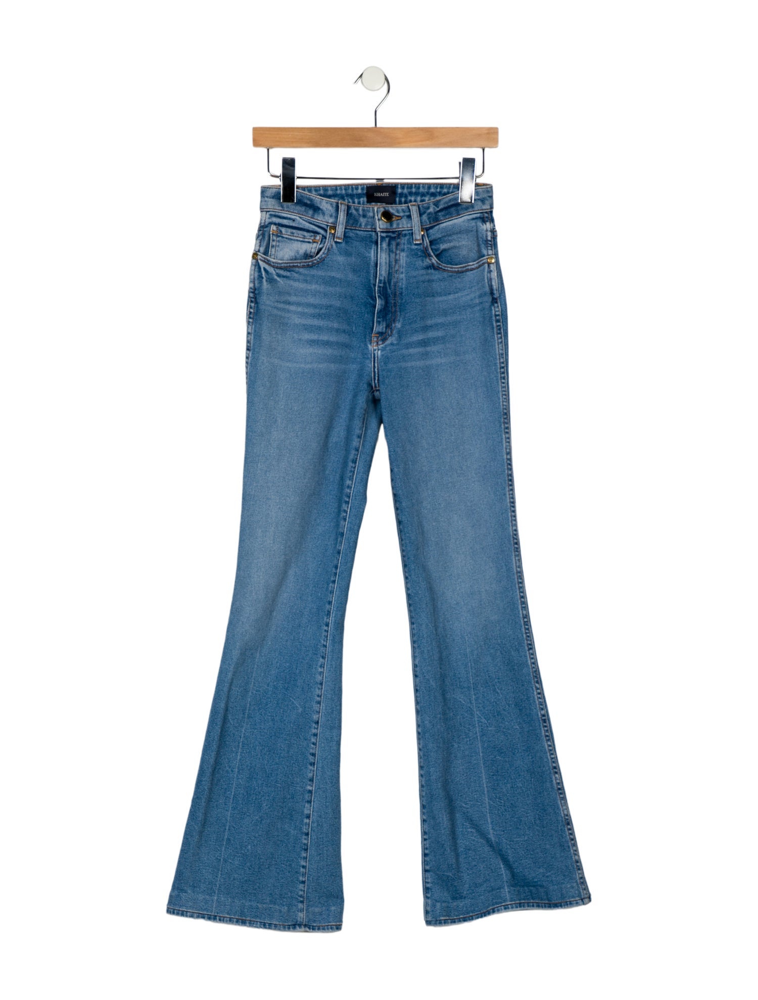 Khaite Mid-Rise Wide Leg Jeans