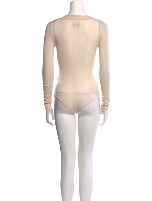 Khaite Wool Scoop Neck Bodysuit
