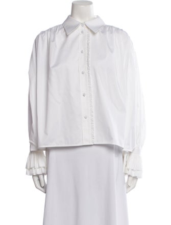 Khaite Long Sleeve Button-Up Top