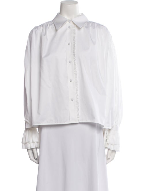 Khaite Long Sleeve Button-Up Top