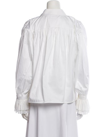 Khaite Long Sleeve Button-Up Top