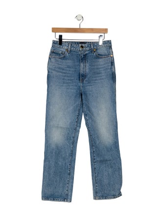 Khaite High-Rise Straight Leg Jeans