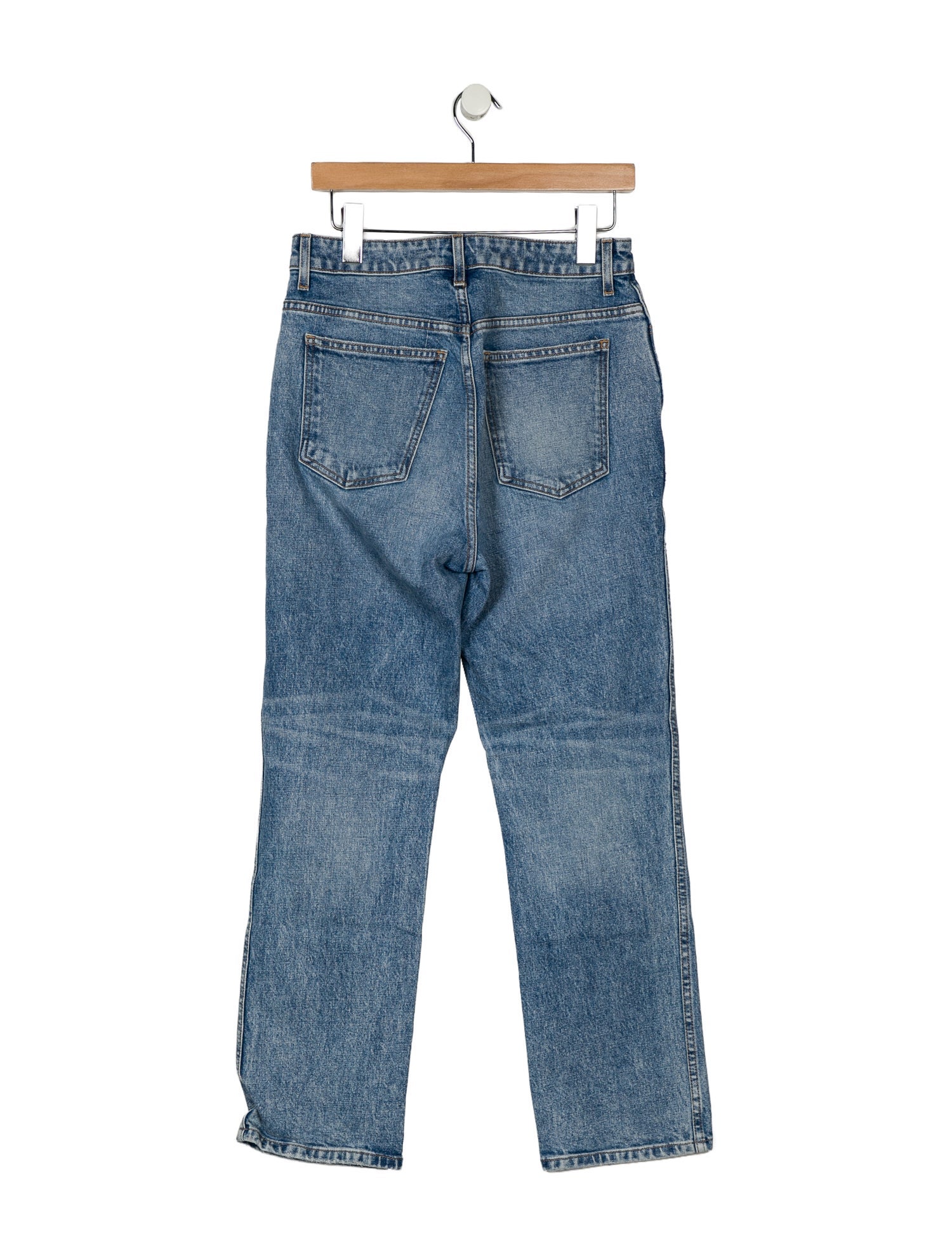 Khaite High-Rise Straight Leg Jeans