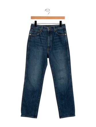Khaite High-Rise Straight Leg Jeans