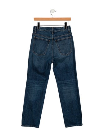 Khaite High-Rise Straight Leg Jeans
