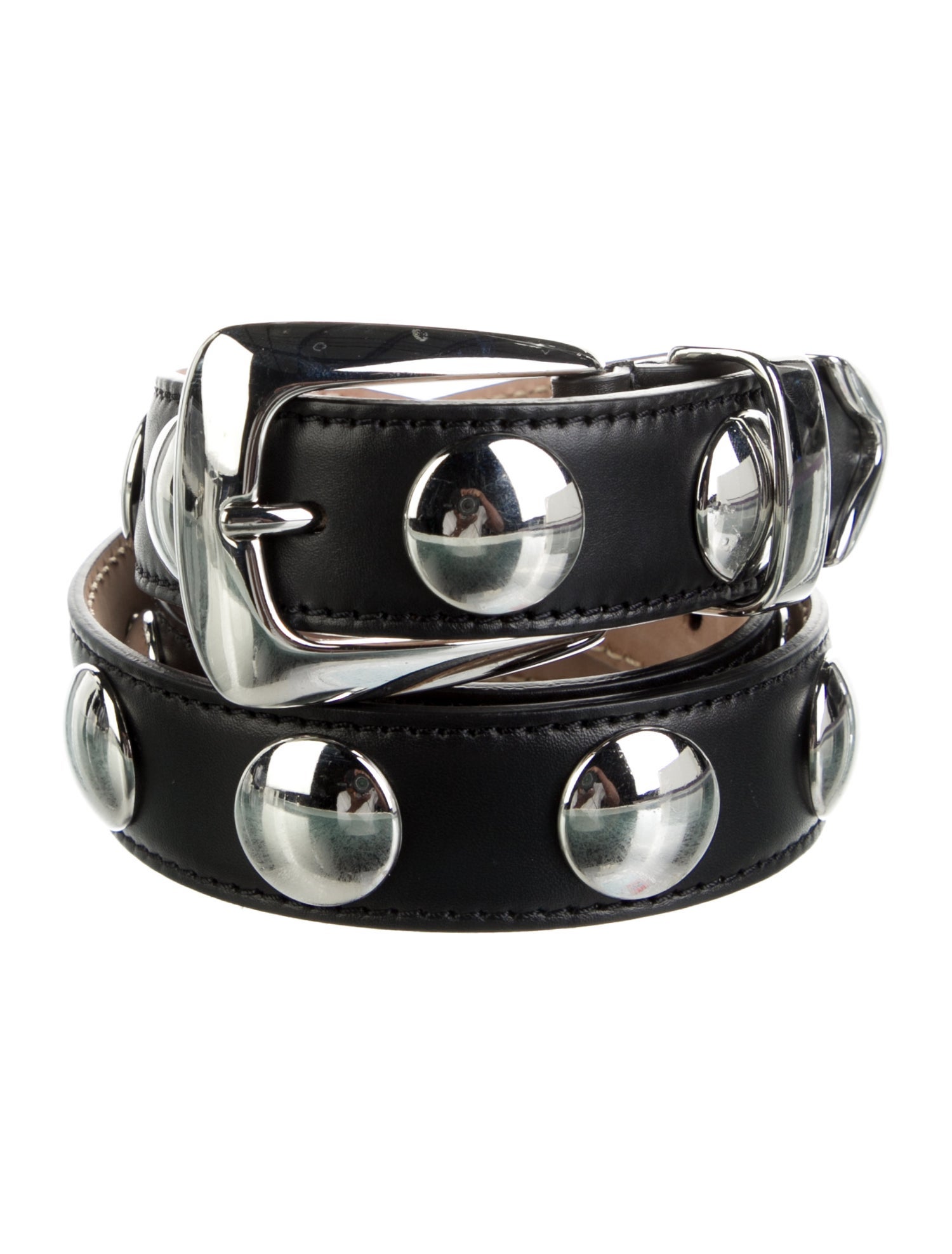 Khaite Leather Studded Accents Belt