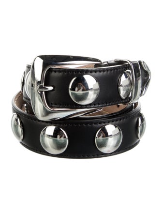 Khaite Leather Studded Accents Belt