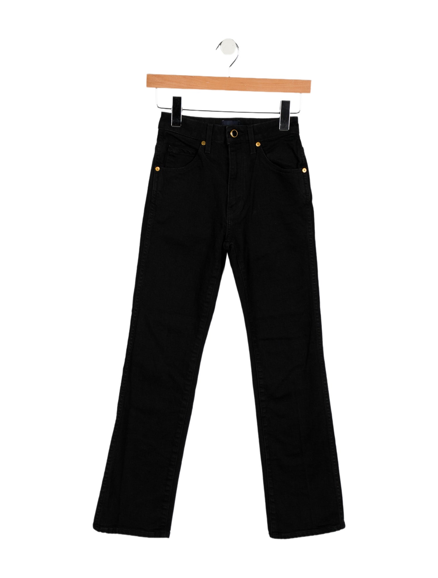 Khaite Mid-Rise Straight Leg Jeans