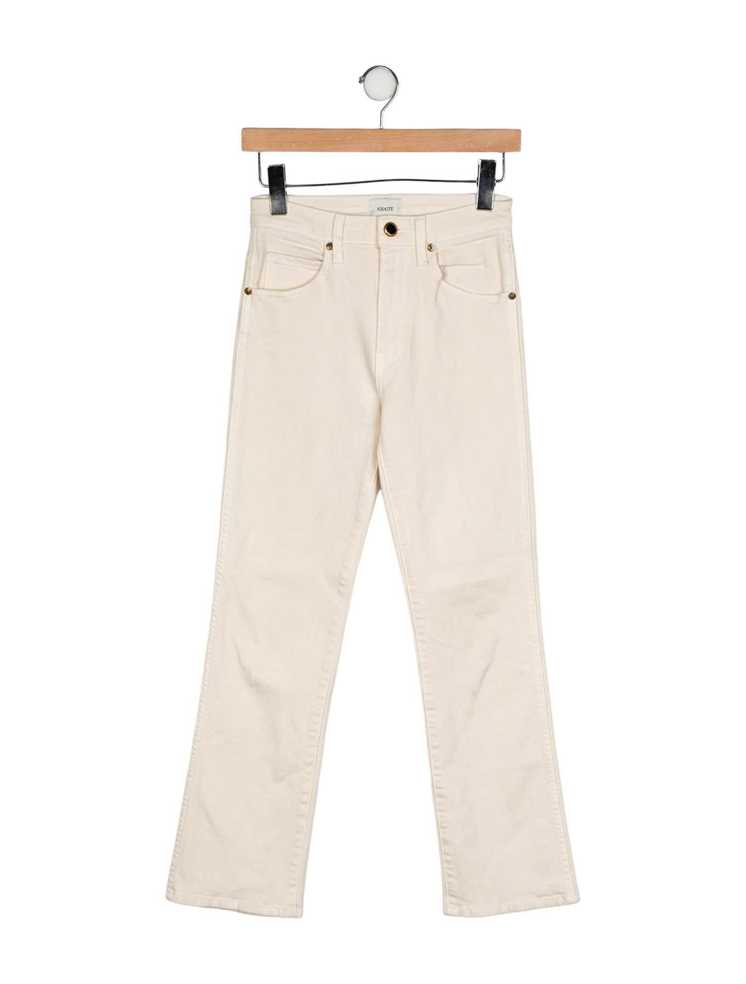 Khaite Mid-Rise Straight Leg Jeans
