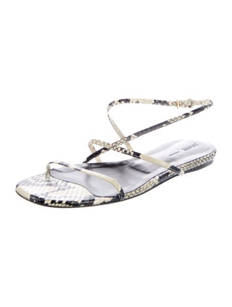 Khaite Leather Printed Sandals