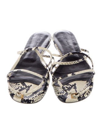 Khaite Leather Printed Sandals