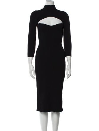 Khaite Turtleneck Midi Length Dress