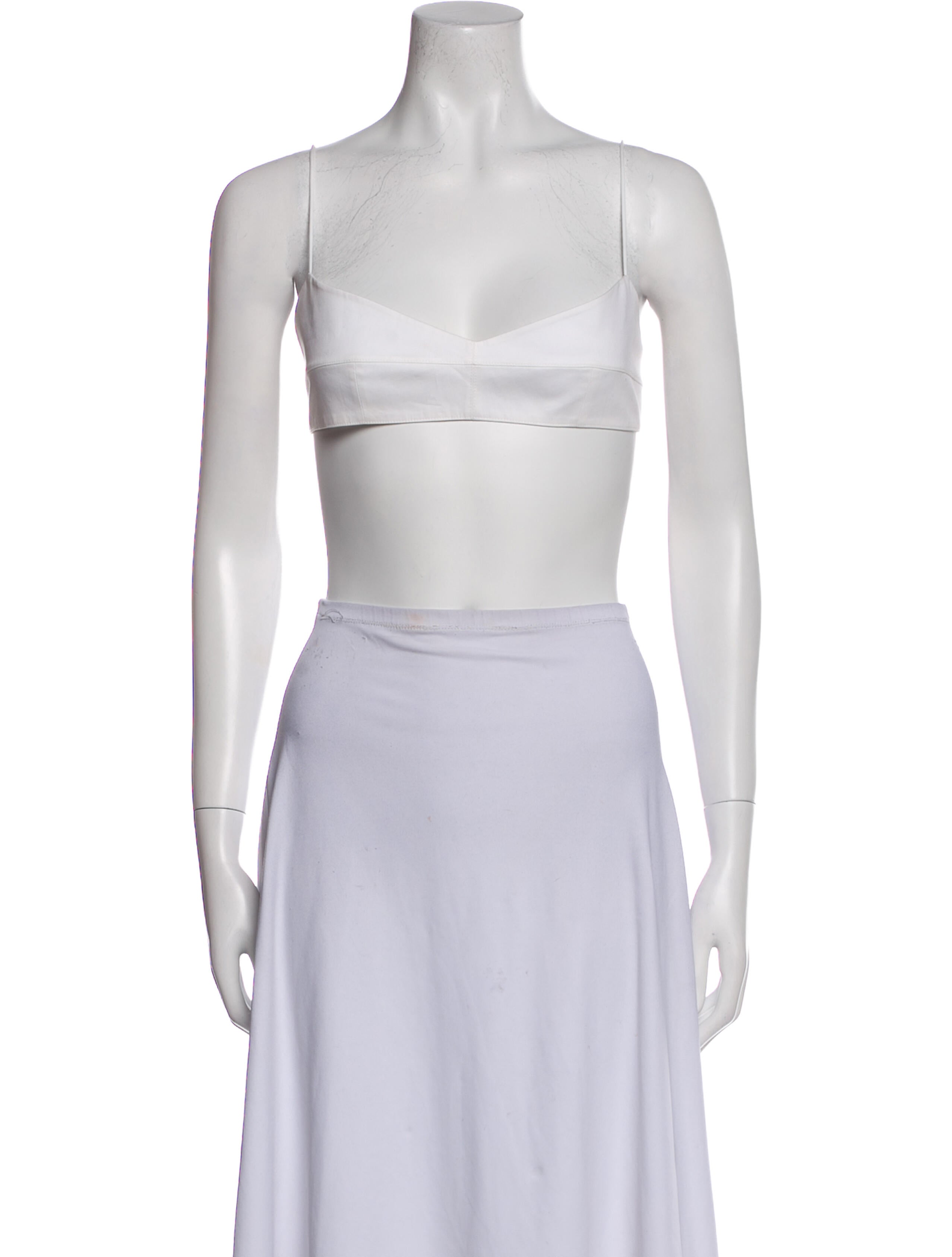 Khaite Square Neckline Sleeveless Crop Top