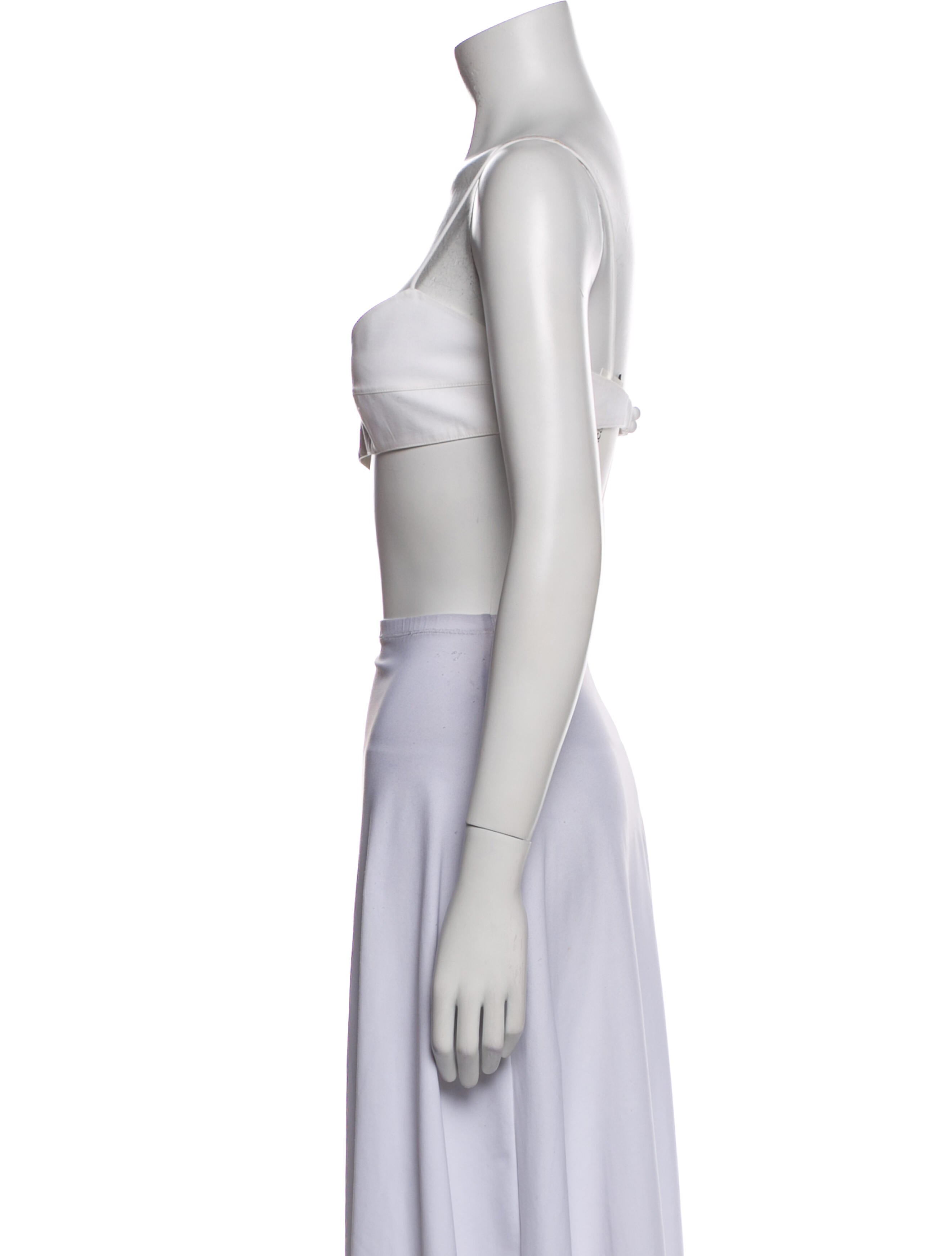 Khaite Square Neckline Sleeveless Crop Top