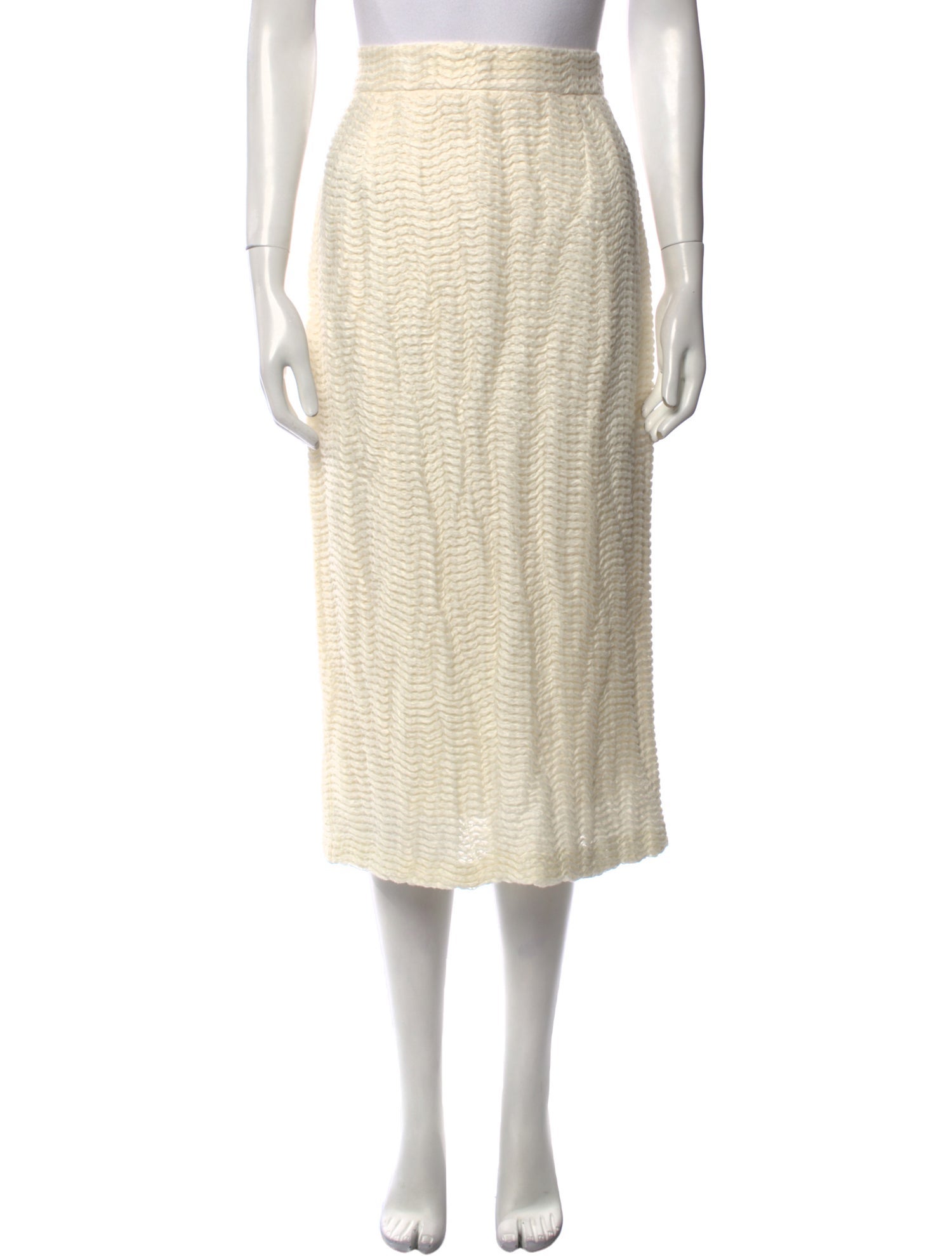 Khaite Linen Midi Length Skirt