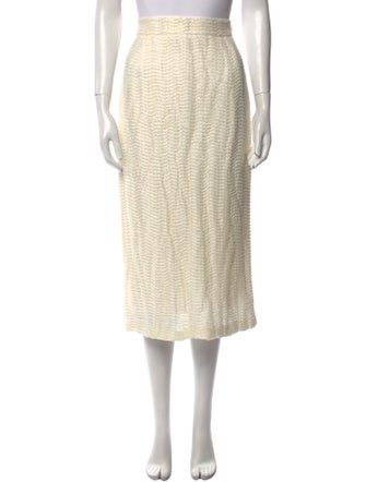 Khaite Linen Midi Length Skirt