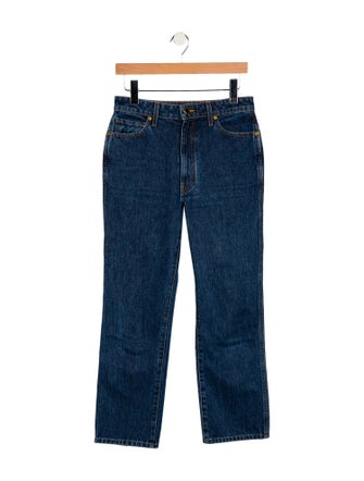 Khaite High-Rise Straight Leg Jeans