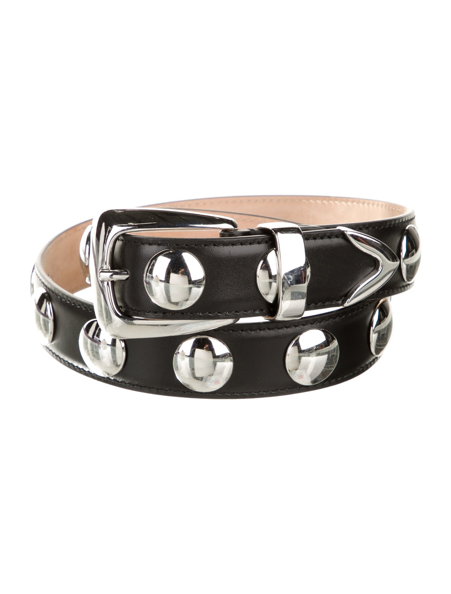 Khaite Leather Studded Accents Belt