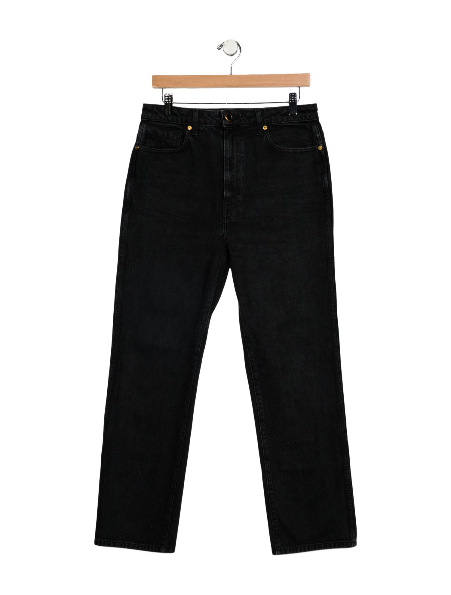 Khaite High-Rise Straight Leg Jeans