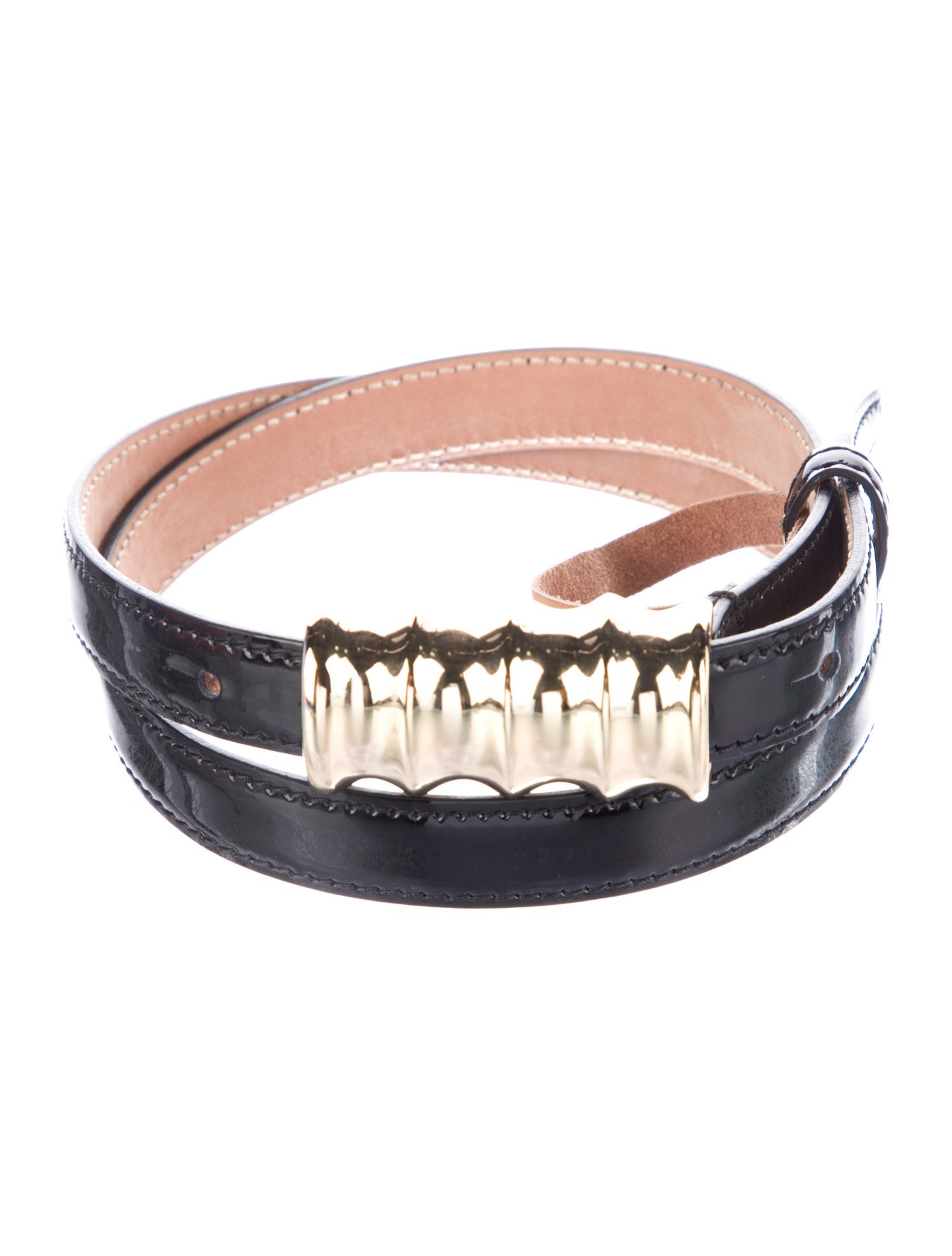 Khaite Skinny Patent Leather Belt Kit