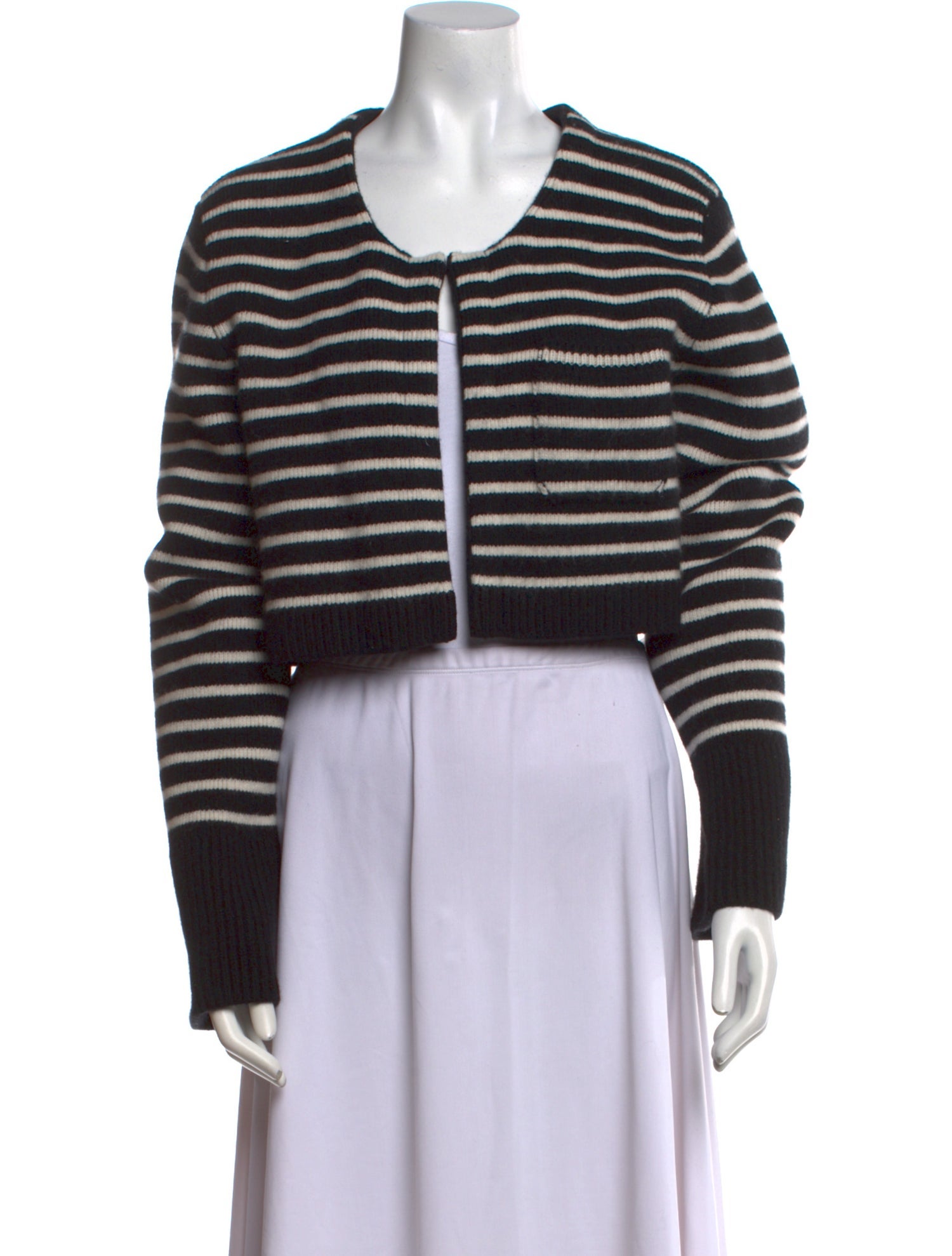 Khaite Striped Scoop Neck Sweater w/ Tags