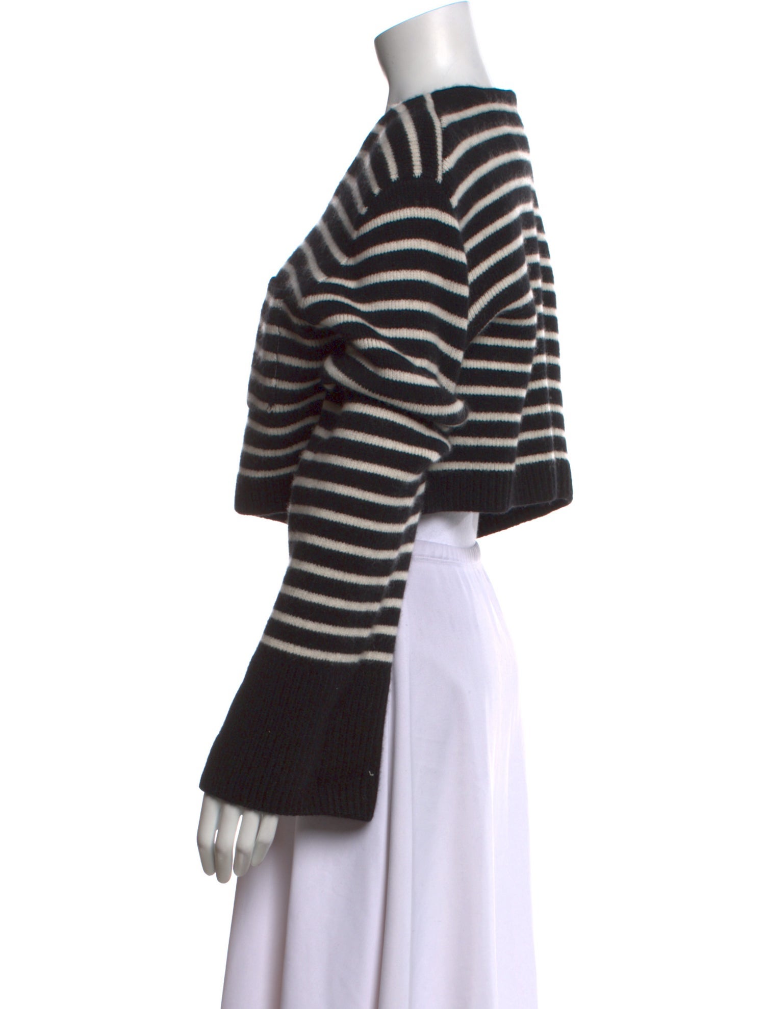 Khaite Striped Scoop Neck Sweater w/ Tags
