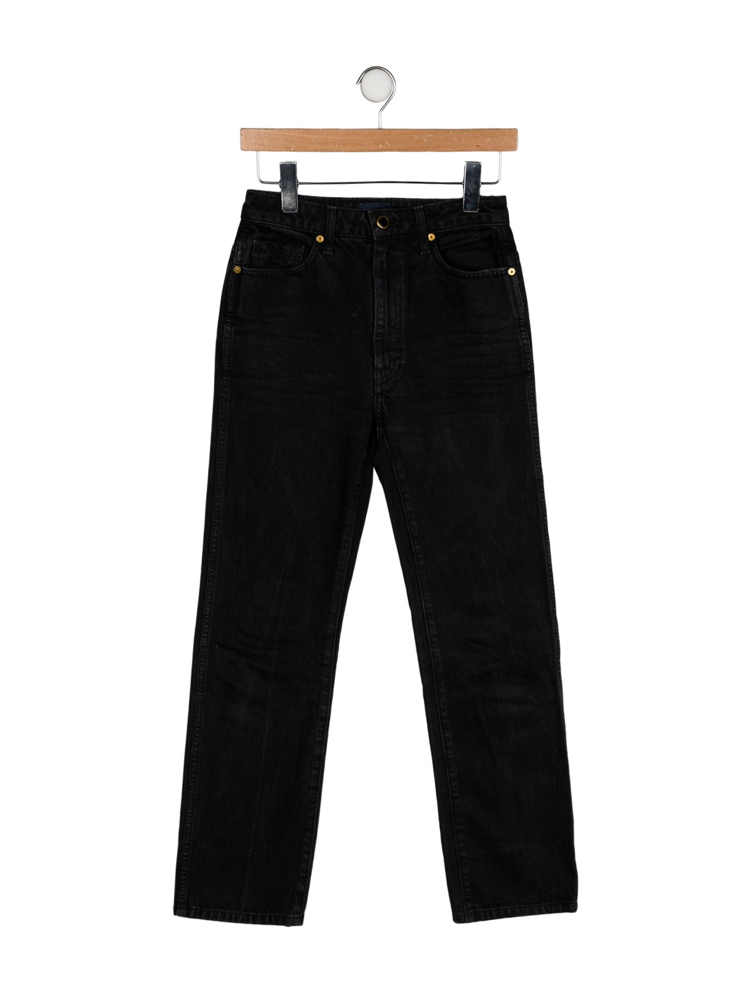 Khaite Mid-Rise Straight Leg Jeans