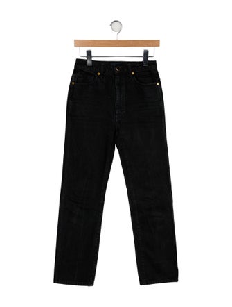 Khaite Mid-Rise Straight Leg Jeans